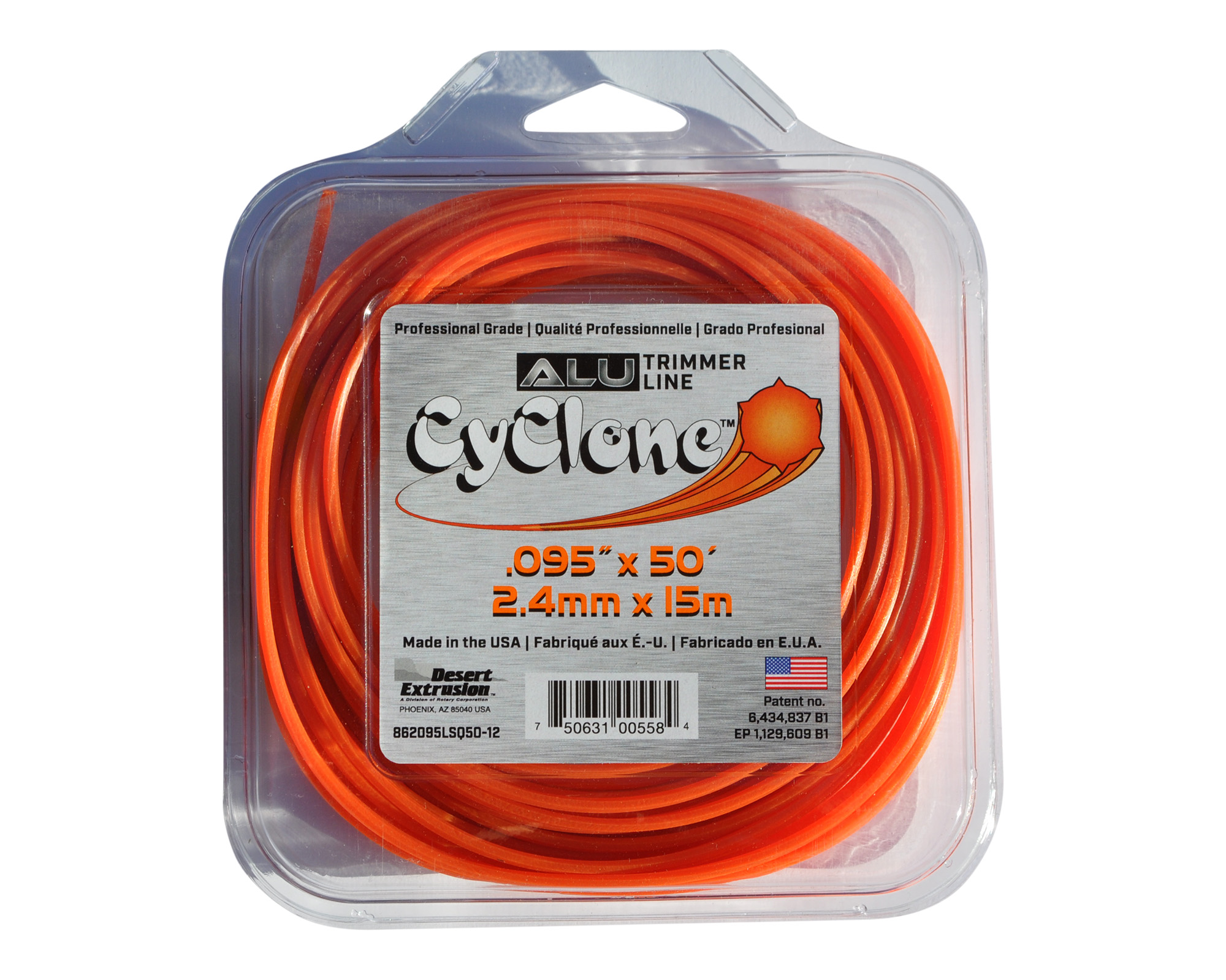 Esche alucut CyClone Mähfaden Profi Qualität Nylon Line Oval Mähfaden 2,4x15m