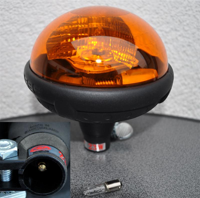 SACEX Rundumleuchte Ellipse Gummi-Schaft 12V & 24V