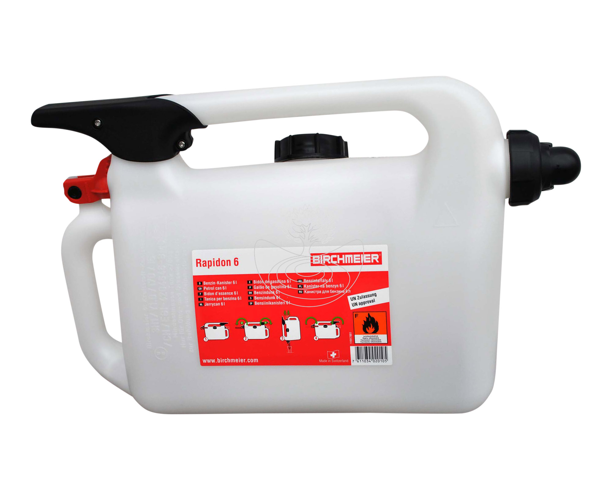 Birchmeier Profi Benzinkanister 6 Liter Rapidon 6 (transparent)