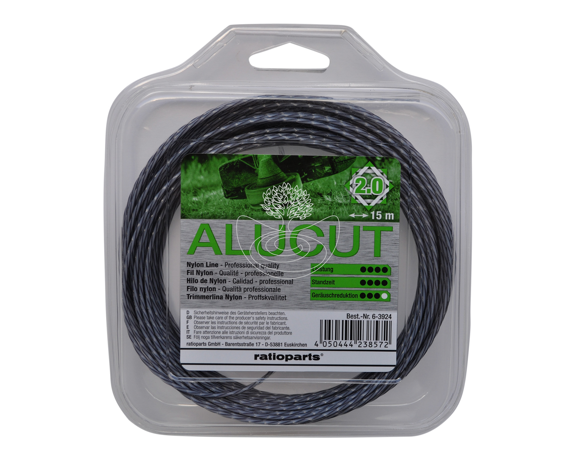 esche Alucut Profi Mähfaden leise 2,0 mm x 15 m