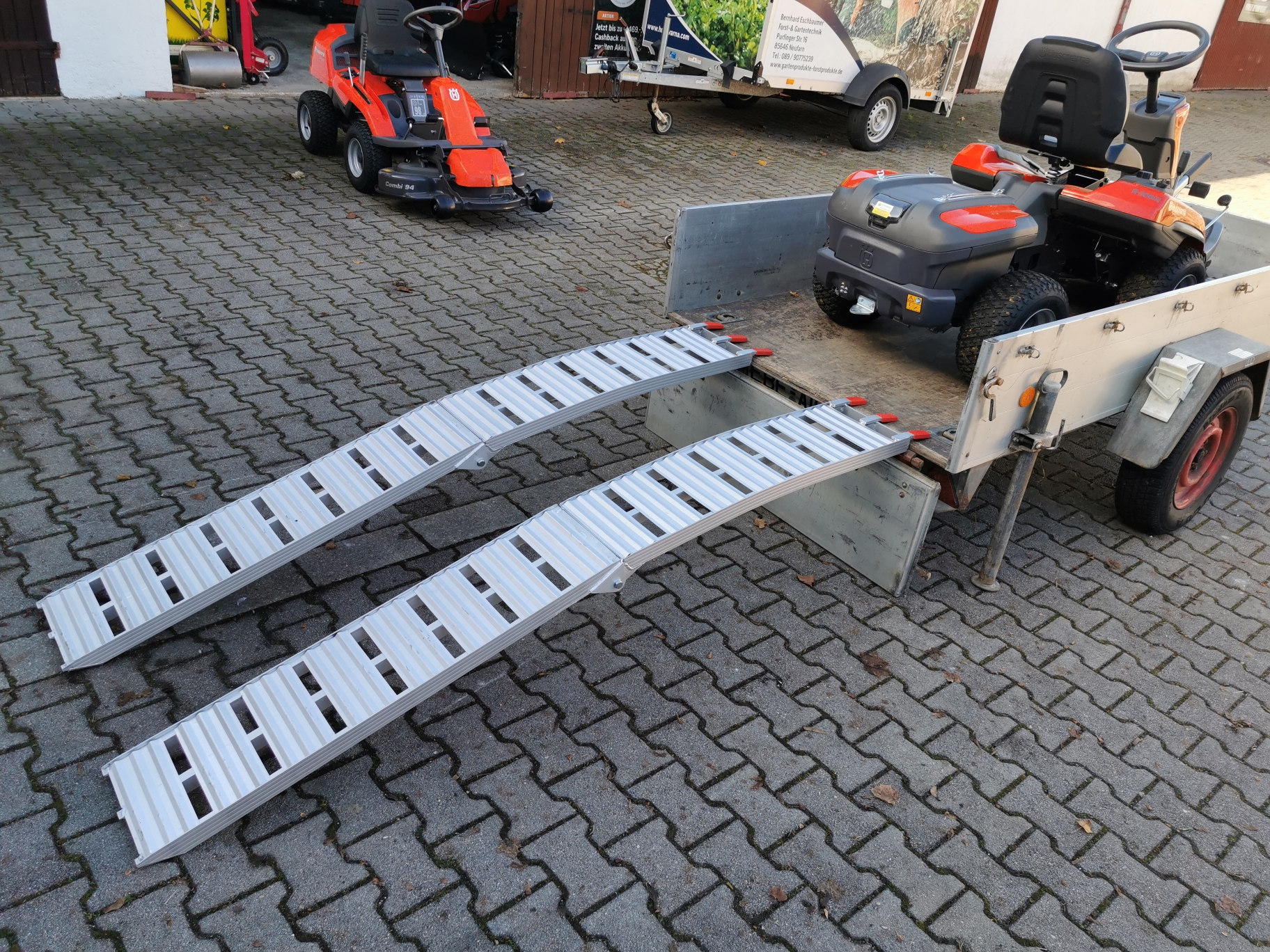 Esche Auffahrrampe-Aluminium klappbare Verladeschienen