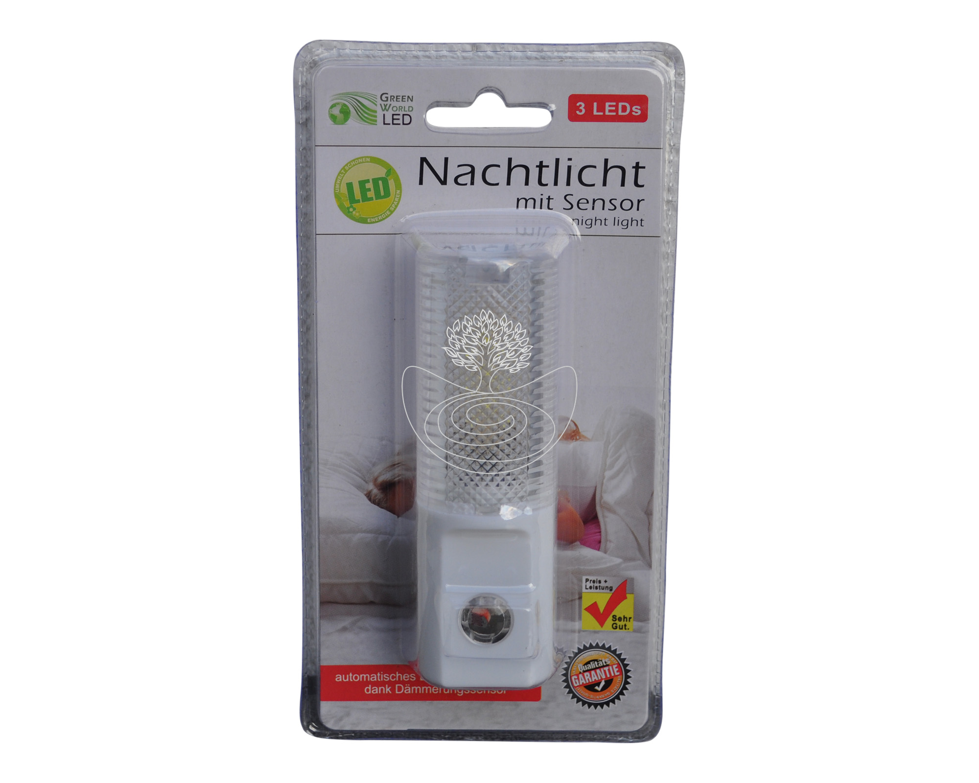 Esche 3 LED Nachtlicht mit Sensor